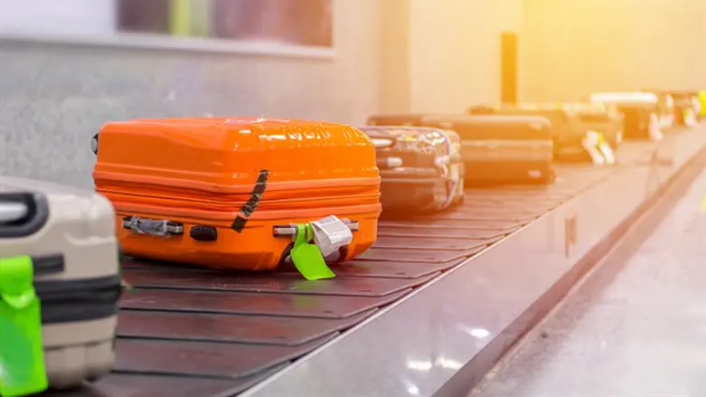 Suitcases at an airport