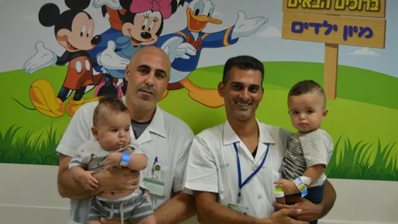 Health workers who rescued the babies
