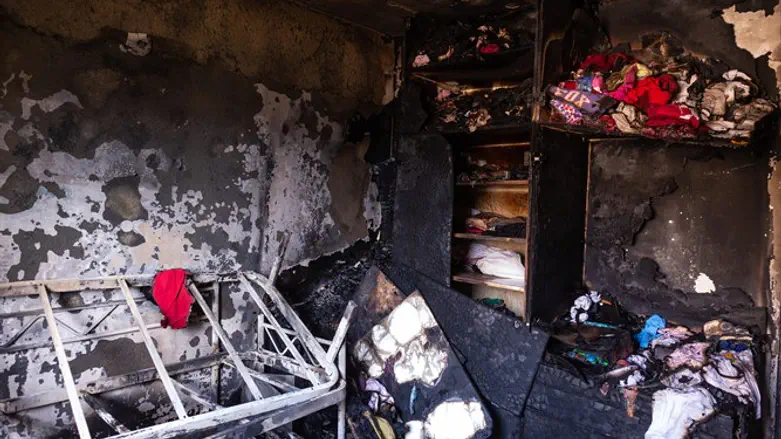 aftermath of Beitar Illit fire