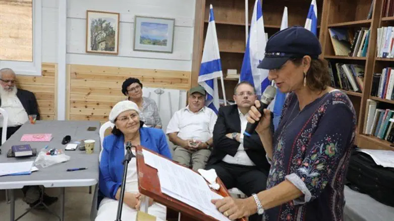 Nadia Matar at library's opening