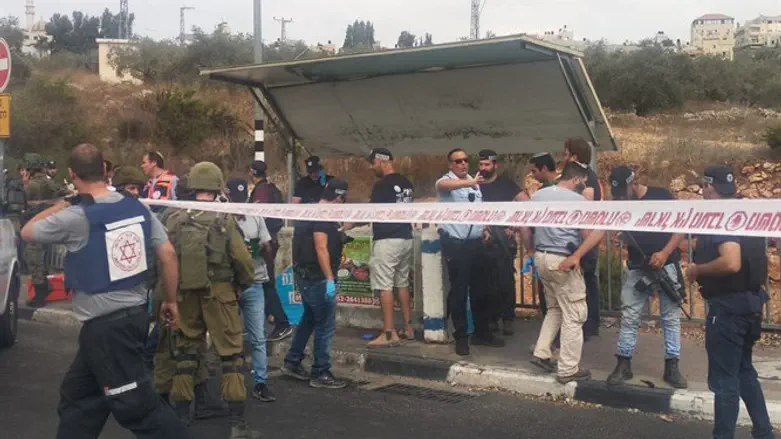 זירת הפיגוע בצומת גיתי אבישר