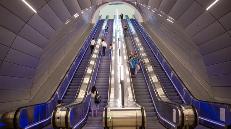Newly built Yitzhak Navon train station in Jerusalem