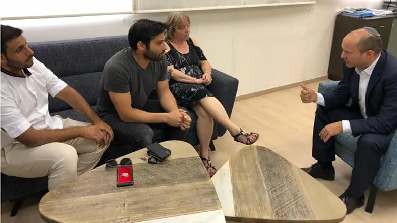 Bennett meets with the Hajbi family