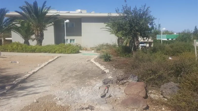 Место прилета ракеты