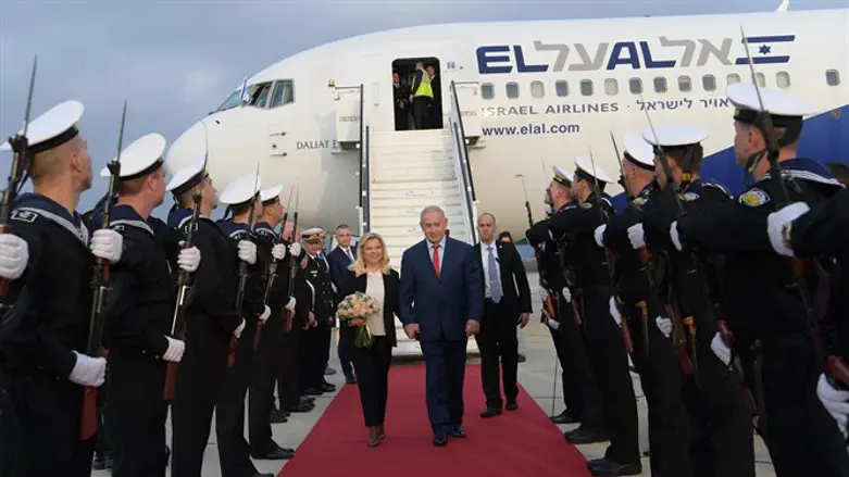 נתניהו ורעייתו בוורנה, בשבוע שעבר