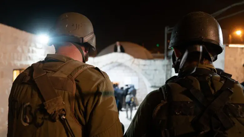 Soldiers outside of Joseph's Tomb