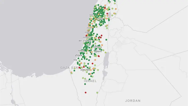 מפת ההתחסנות