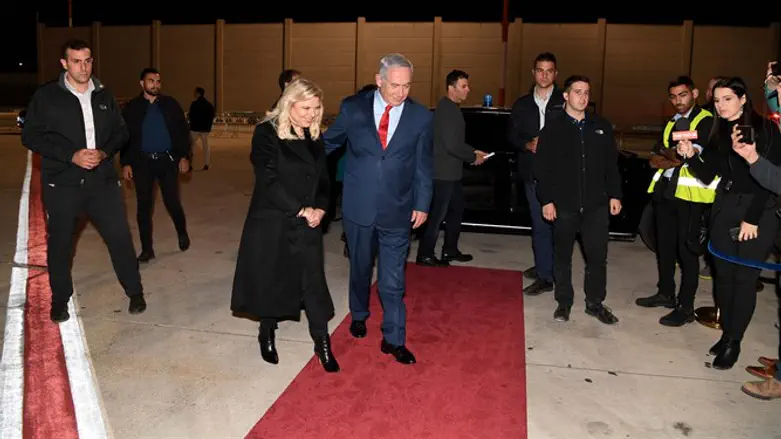 Netanyahu departing fro Paris