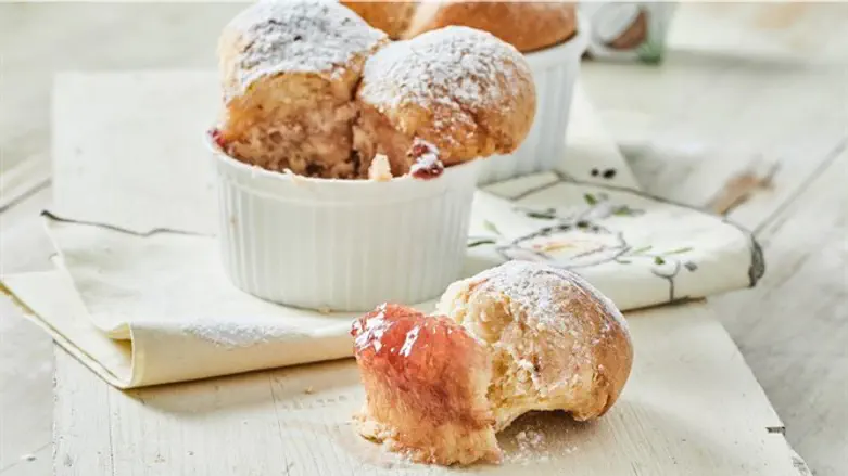 סופגניות מיני אפויות בכוסות