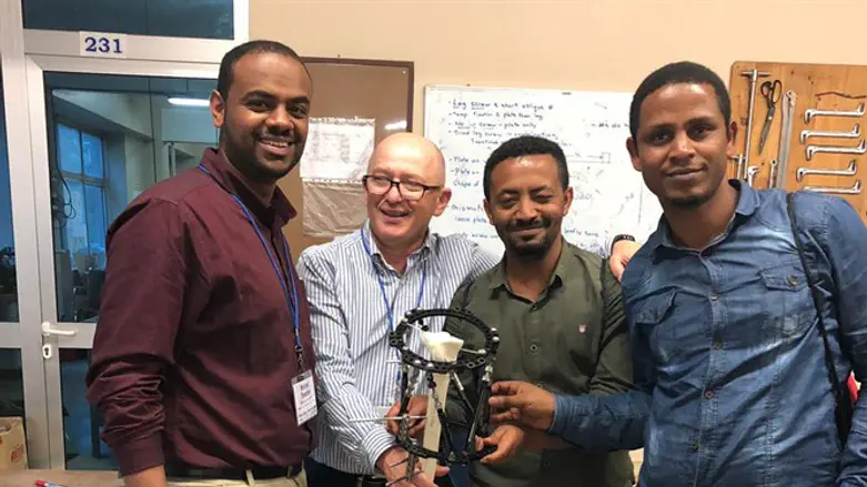 Professor Mark Eidelman, 2nd from left, with colleagues in Addis Ababa