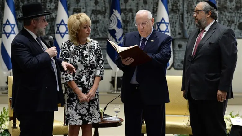 ראשי ועידת רבני אירופה בבית הנשיא