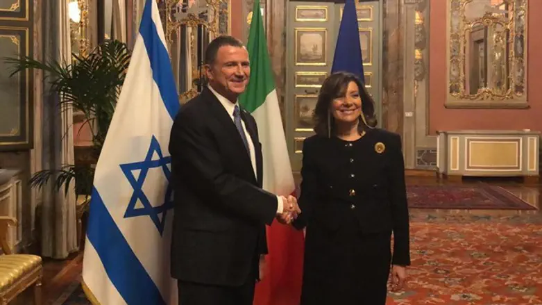 אדלשטיין ונשיאת הסנאט האיטלקי