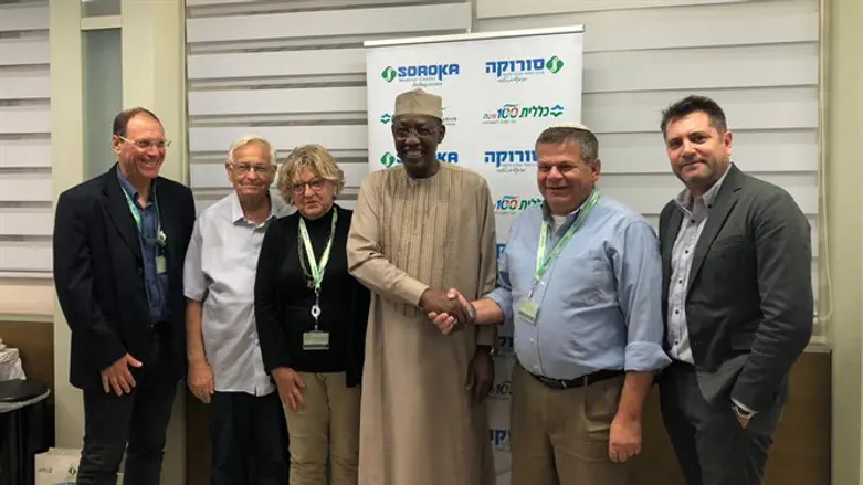 נשיא צ'אד בבית החולים סורוקה