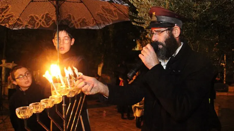 Hanukkah near the Temple Mount