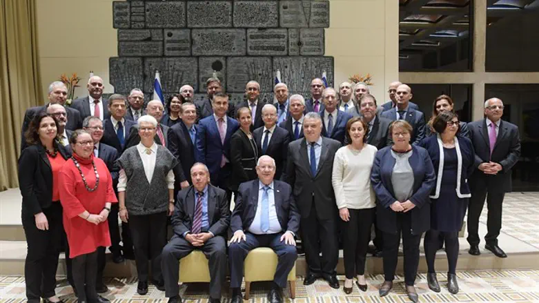 Rivlin with the ambassadors