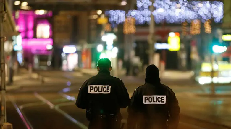 Police secure a street and the surrounding area after a shooting in Strasbourg