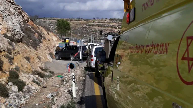 זירת הפיגוע בגבעת אסף