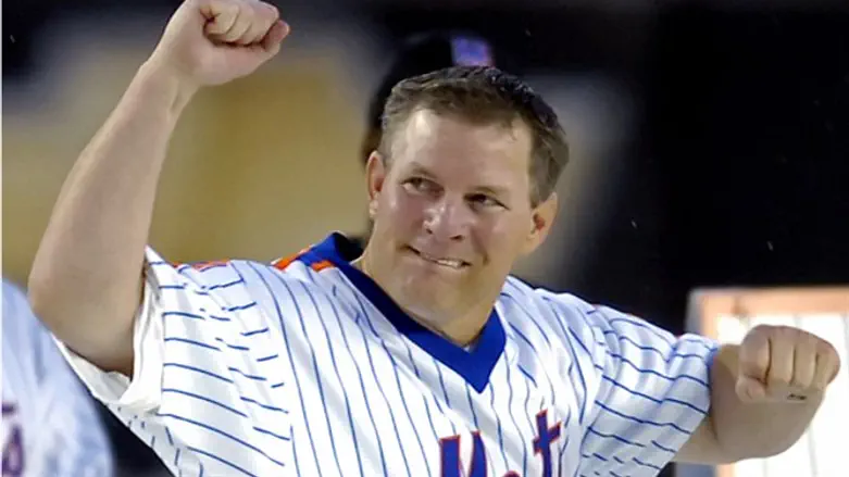 New York Mets' Lenny Dykstra reacting at 1986 World Series