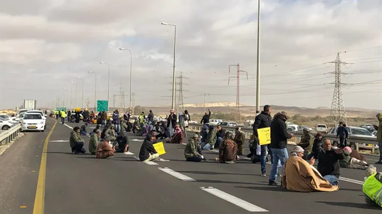 מחאת תושבי ביר הדאג'