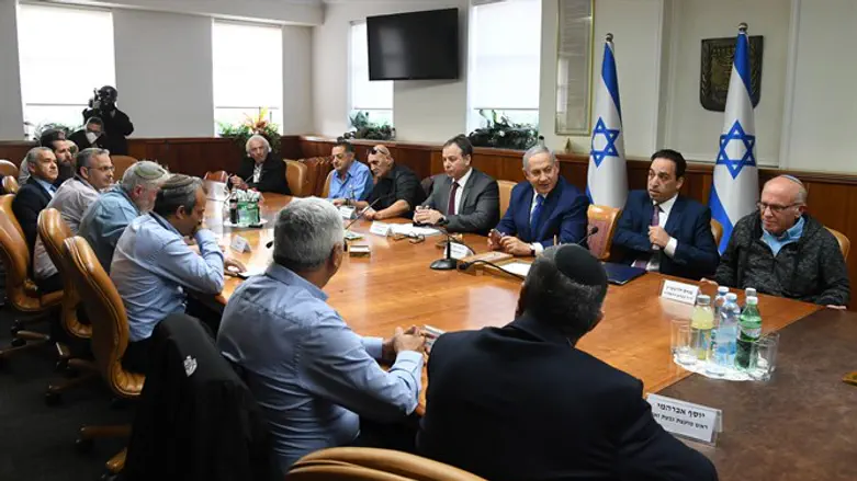Meeting of the heads of Judea and Samaria with Netanyahu