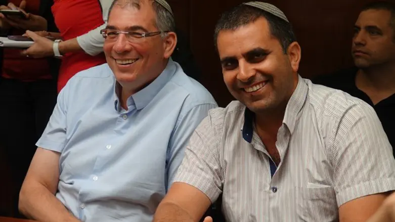 Tekuma Director Ofir Sofer with Jewish Home Director Nir Auerbach