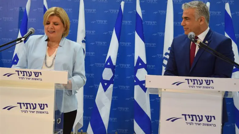 Orna Barbivay and Yair Lapid
