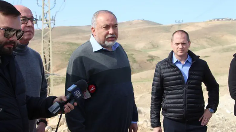 Liberman in Khan al-Ahmar