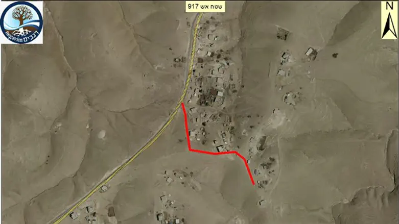 Site of illegal UK-EU roadworks in IDF training ground