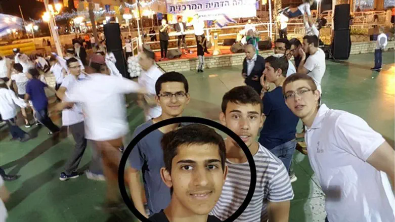Evyatar z"l with friends from hesder yeshiva