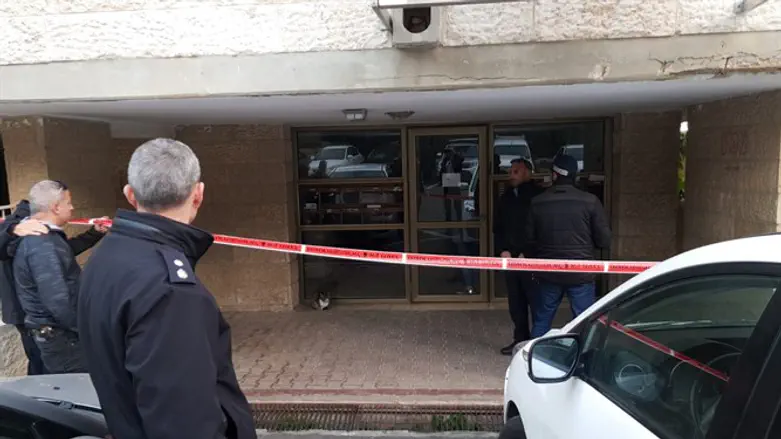 Entrance to apartment where bodies were found
