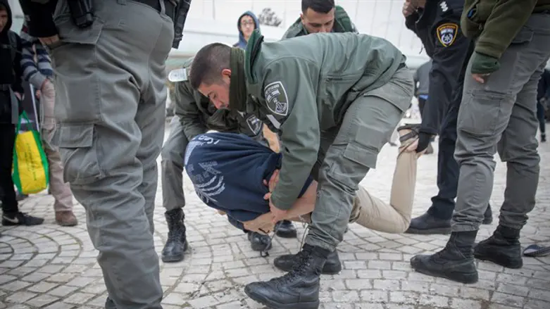 Police make arrests at protest against torture of minors