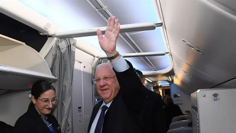 ריבלין במטוס לצרפת