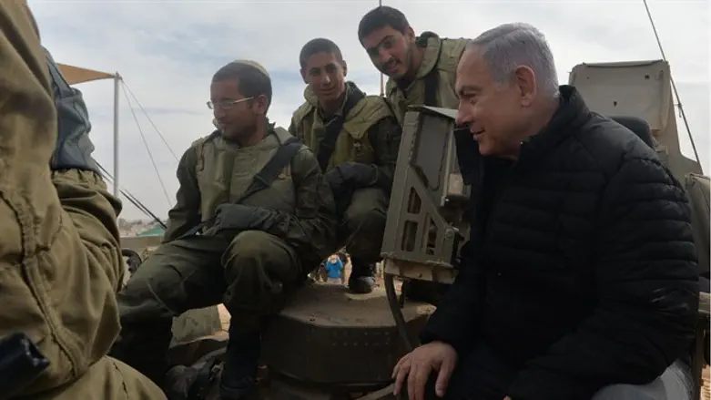 נתניהו בתרגיל בשיזפון