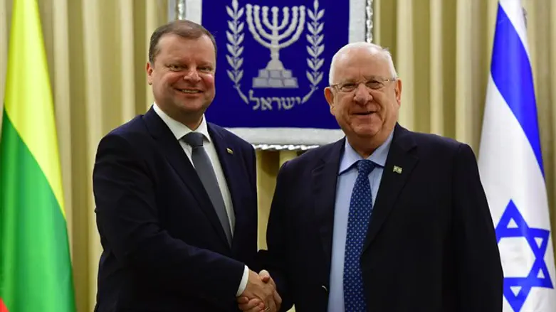 הנשיא ריבלין עם ראש ממשלת ליטא