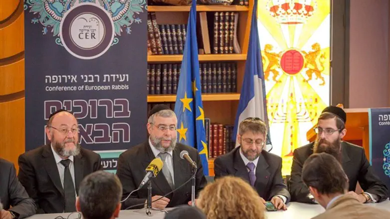 Rabbi Goldschmidt with Rabbis of France, Britain, and Strassbourg