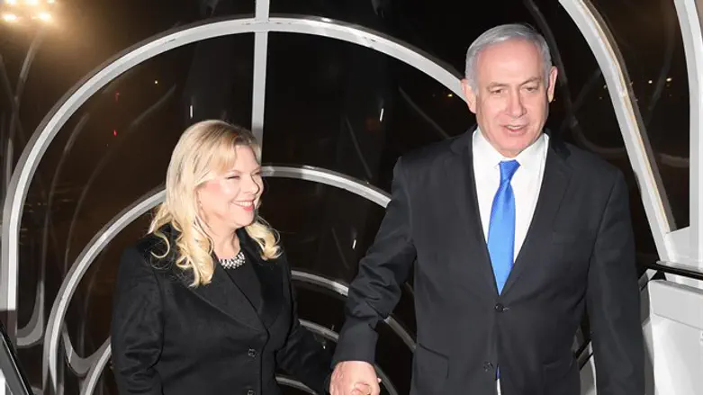 Netanyahu and his wife Sara