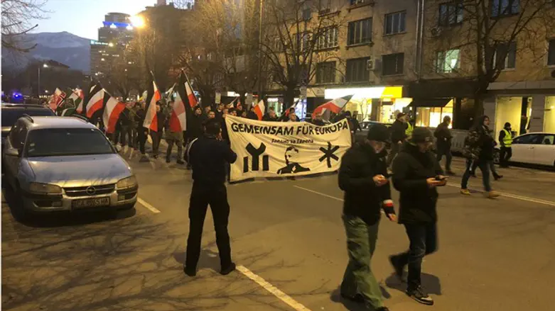 מצעד ניאו נאצי בבולגריה. ארכיון