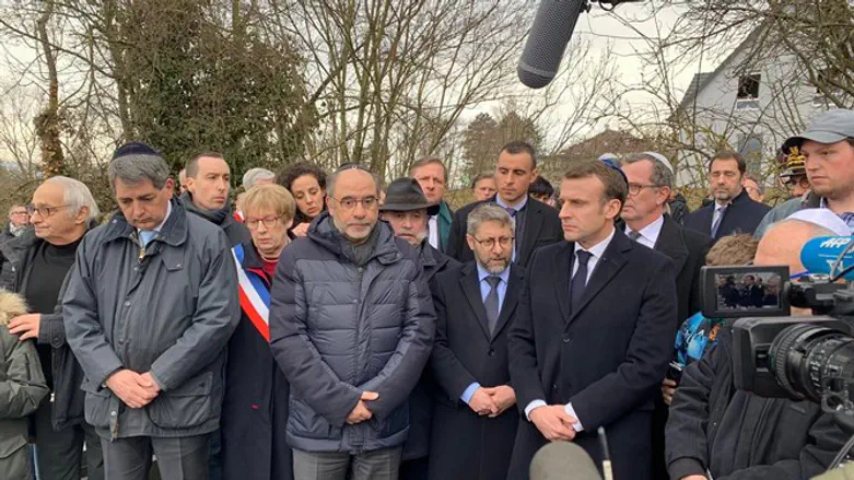 מקרון בבית העלמין שחולל בצרפת, השבוע