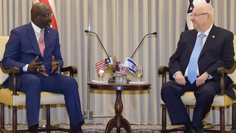 ריבלין עם נשיא ליבריה