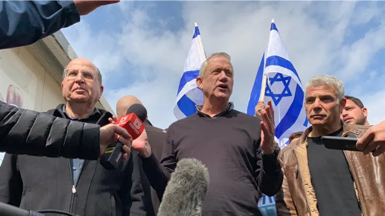 Лидеры партии "Кахоль Лаван"