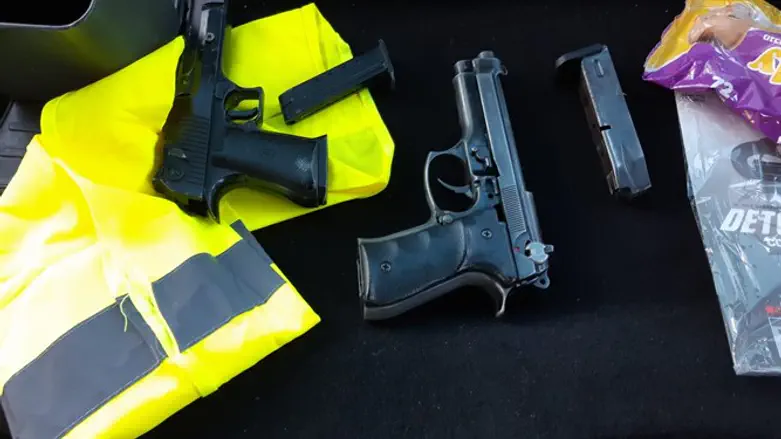 The confiscated weapons