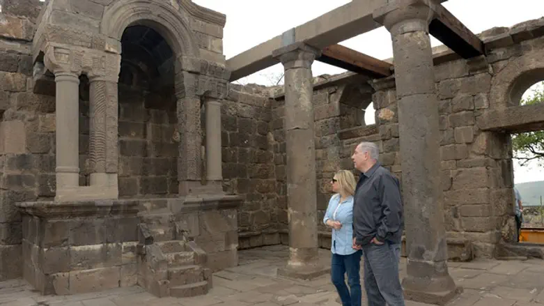 הזוג נתניהו ברמת הגולן