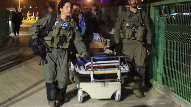 Evacuating victims of the K'tziot terror attack