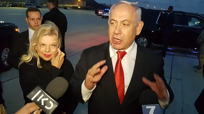 Netanyahu before taking off