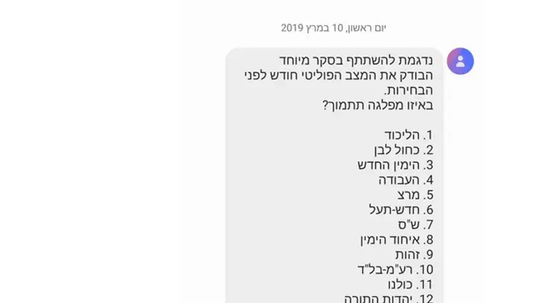 המסרון הוא שקר כל עוד לא הוכח אחרת. מסרון בחירות