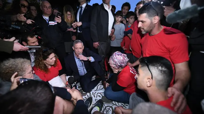 Бени Ганц и жители приграничья с сектором Газы