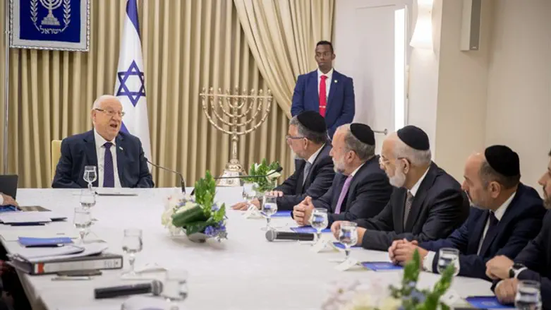 Делегация ШАС на встрече с президентом Ривлином