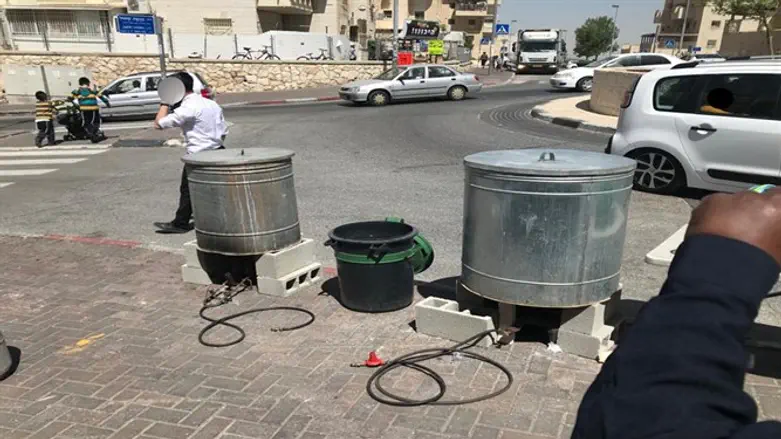 עמדה לא חוקית בשכונת גבעת שאול בירושלים