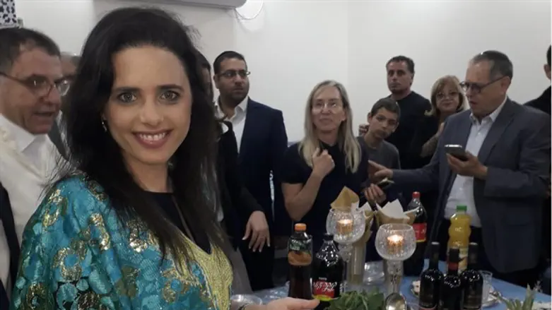 Shaked at Mimouna celebration in Mevasseret Zion.