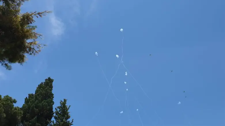 Перехват ракет, летящих в сторону Израиля